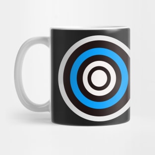 blue circle minimalist design Mug